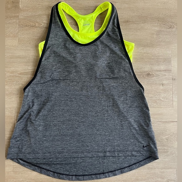 Nike Women's 2-in-1 Sports Bra Inside Tank Top Dri-Fit Size L - Picture 1 of 5